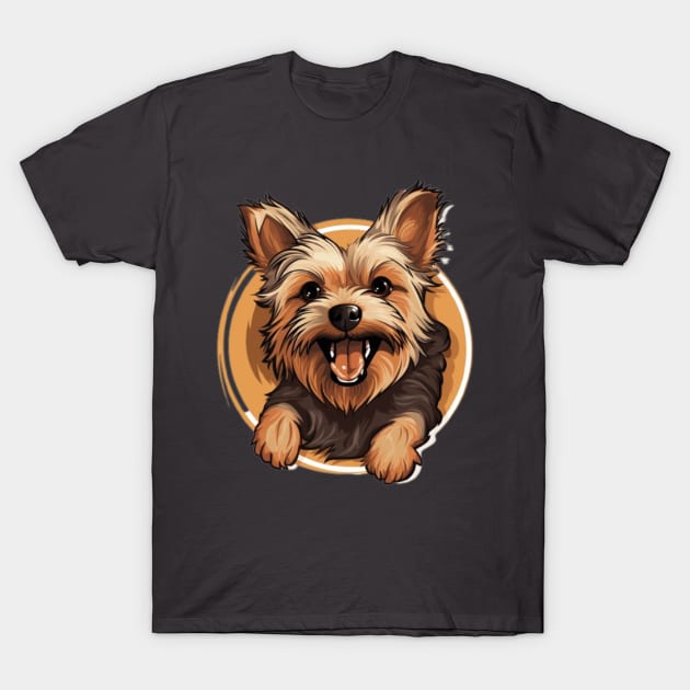 Happy Yorkshire Terrier T-Shirt by NatashaCuteShop